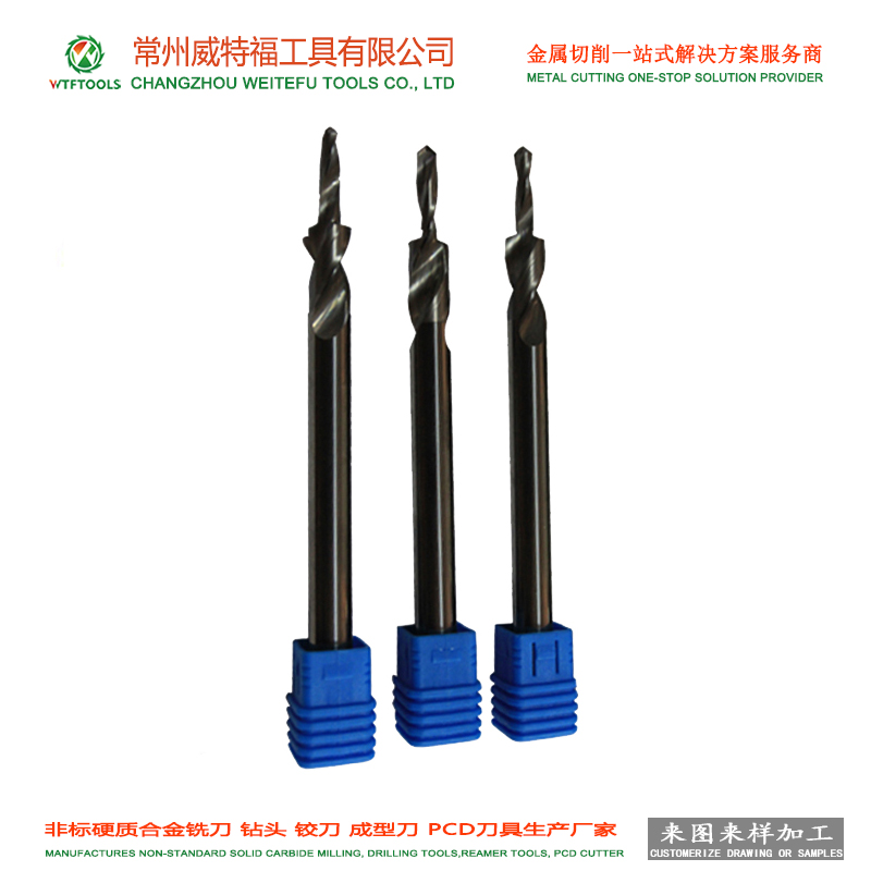 Integral non-standard tungsten carbide composite drill bit